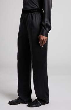 TOM FORD Black Silk Satin Pajama Pants